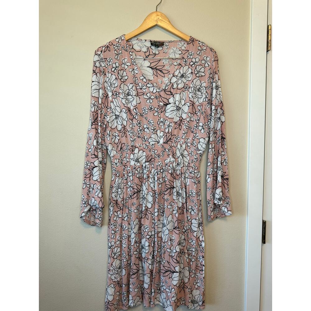 J Glee women’s blush pink boho floral dress